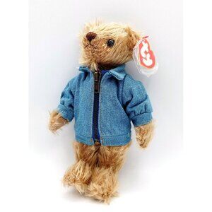 TY Attic Treasures British Flag Jointed Teddy Bear Plush 2000 w/Hangtag Vintage